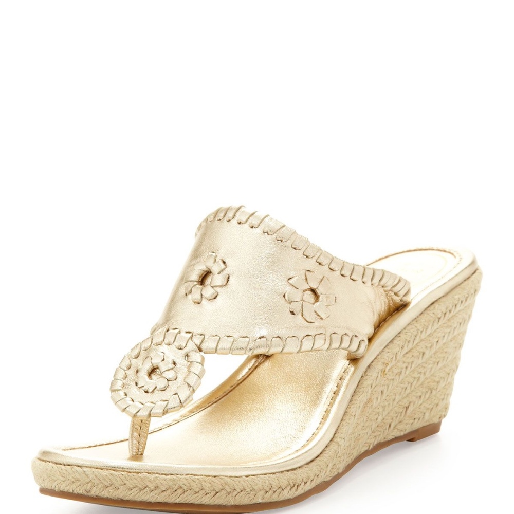 Jack Roger Marbella Mid Wedge Sandal Gold